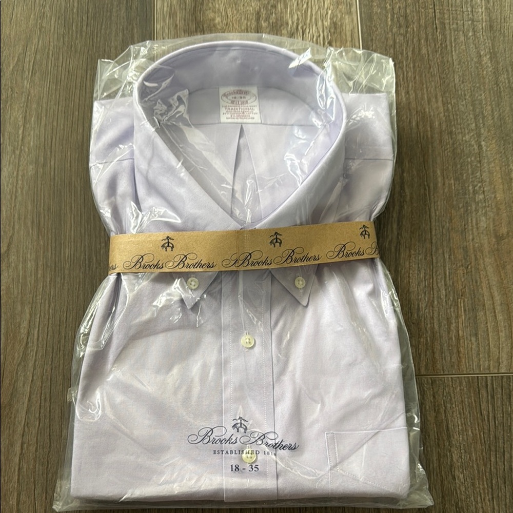 Brooks Brothers Purple Dress Shirt Classic Style - Traditional Fit